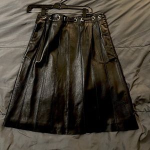 Black Leather Skirt